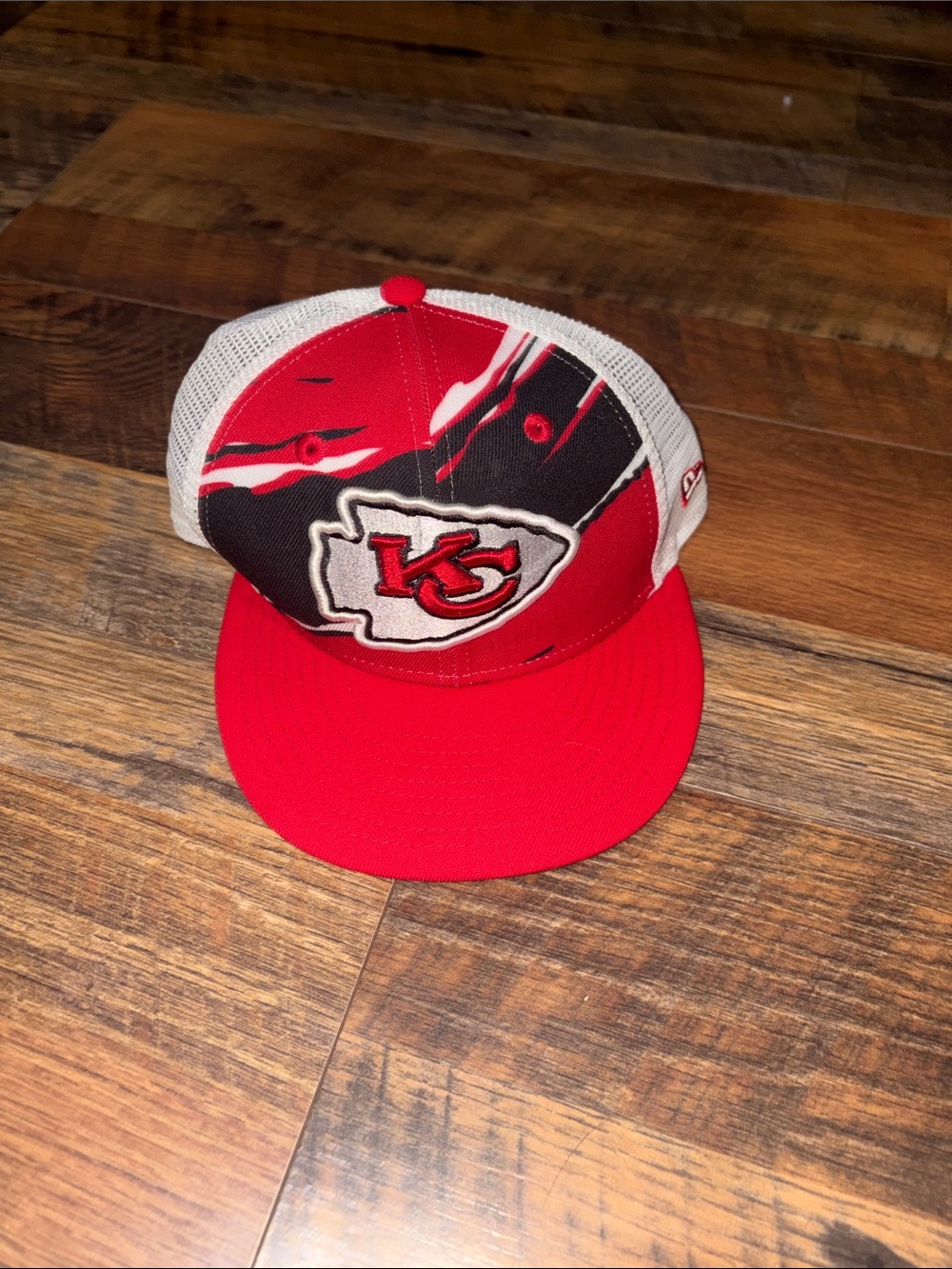 Kansas City Chiefs Red Mesh Kids Snapback Hat